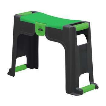 Tabouret agenouilloir : plastique, vert/noir