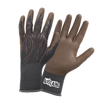 Gants Roots fibre respir. : gris/marron, T8