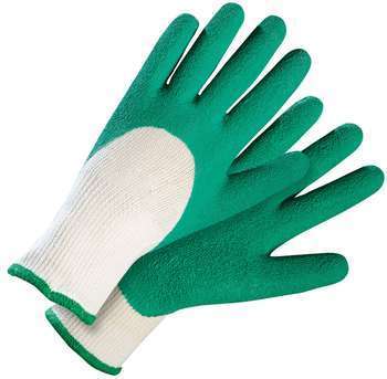 Gants jardinage : latex, vert, taille 9