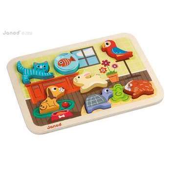 Puzzle Chunky animaux : bois L.30cm