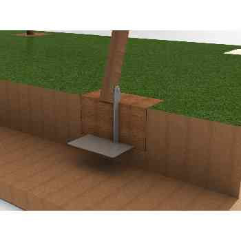 Kit de scellement pour portique pieds bois ou méta