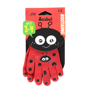 Gants jardin coccinelle: polyamide, T.3-4 ans