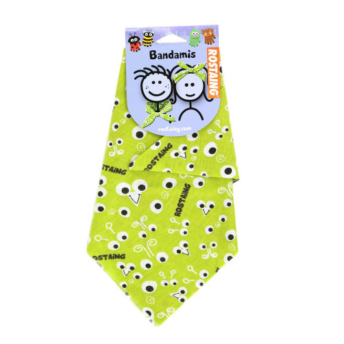 Bandana/foulard vert anis imprimé mixte TU