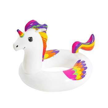 Bouée ronde licorne Fantasy blanche en vinyle - D.