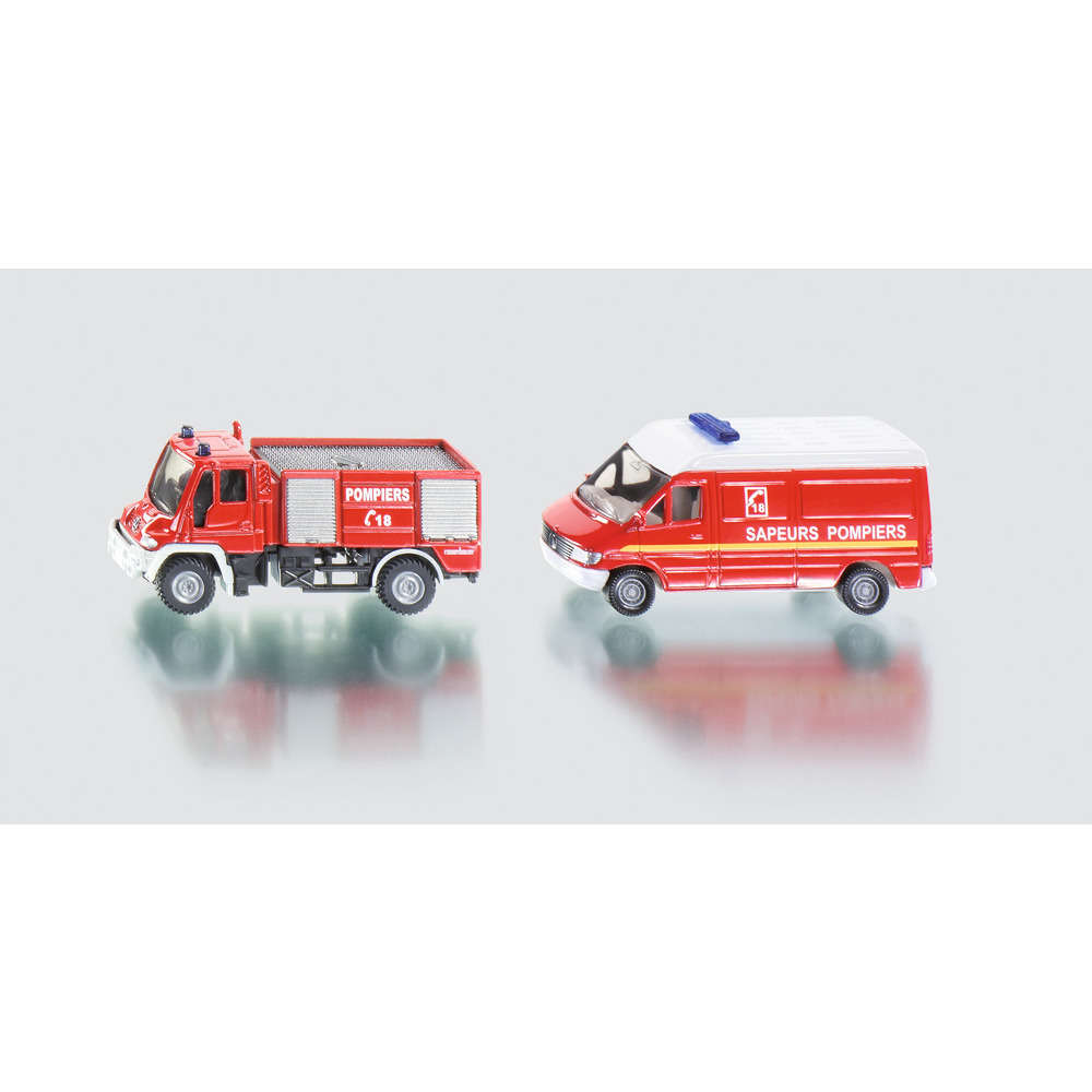 2 Camions De Pompiers Miniature 1/87 - Échelle HO - Occasion - Pour Collection Ou Circuit Train