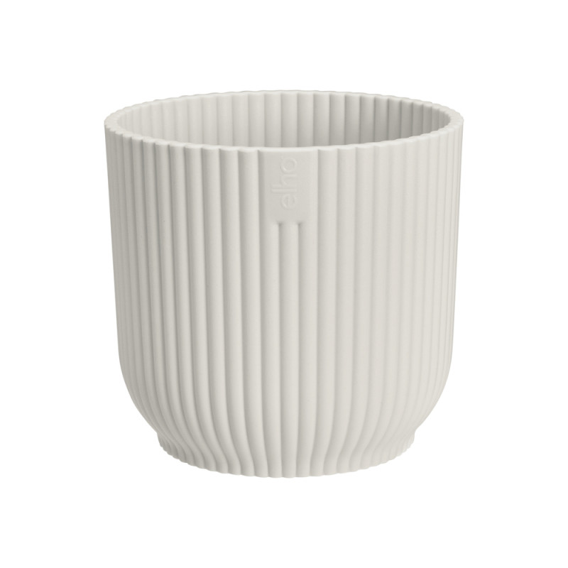 Cache-pot Vibes Fold rond mini Ø9cm blanc soie