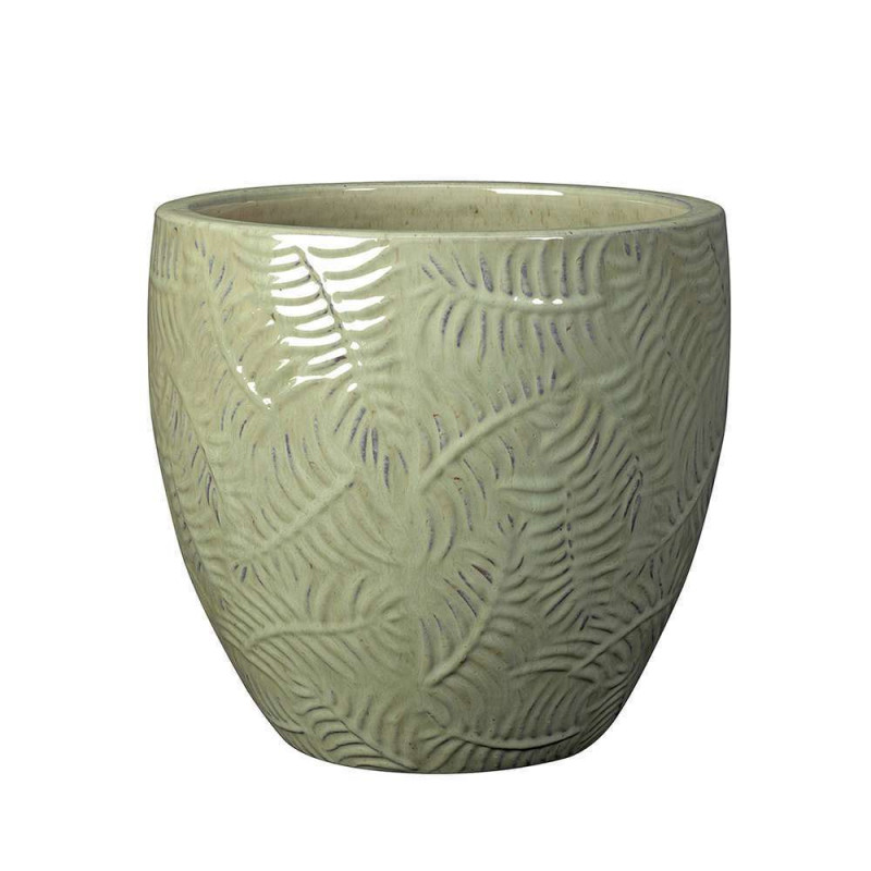 Pot Japandi en terre cuite émaillée H. 32 x Ø39cm