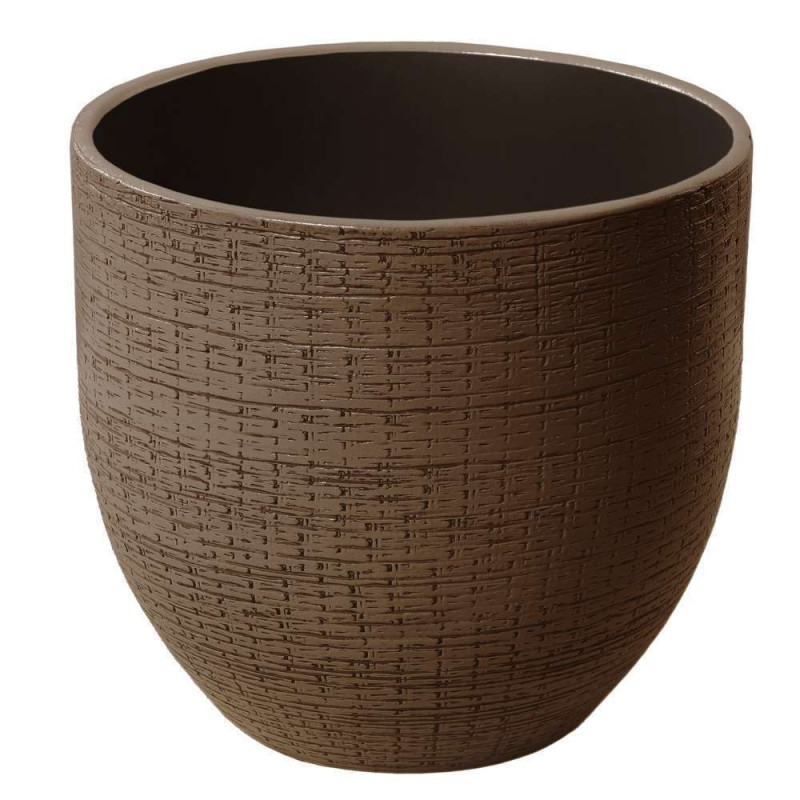 Cache-pot Arosa marron Ø14cm H12cm