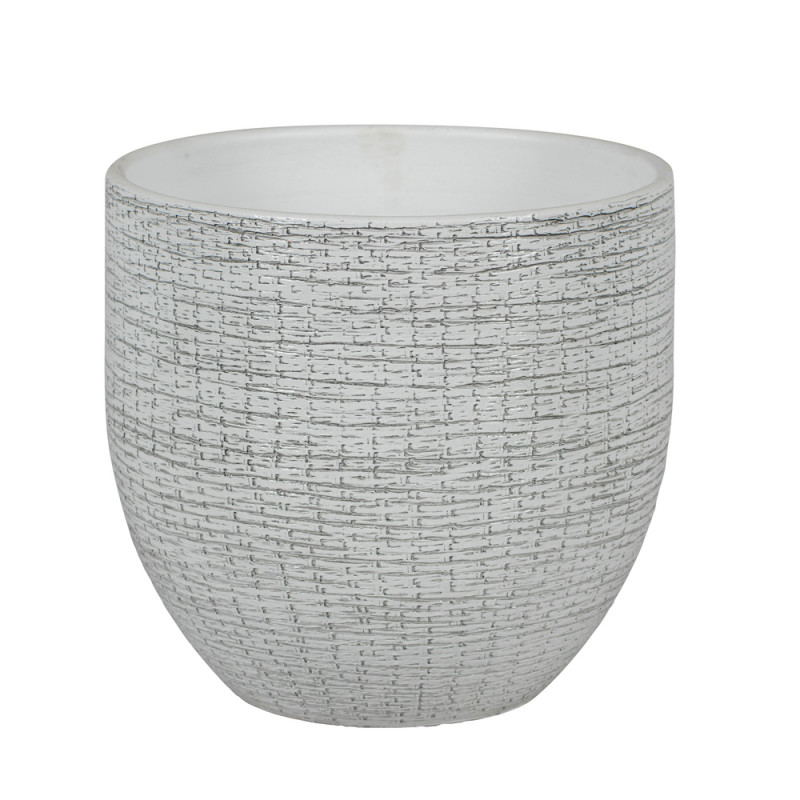 Cache-pot Arosa blanc Ø14cm H12cm