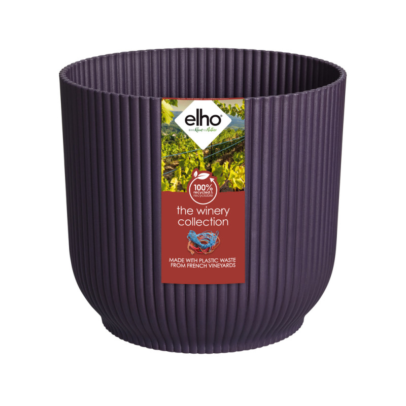 Cache-pot The Winery, coloris mauve foncé - D. 18c