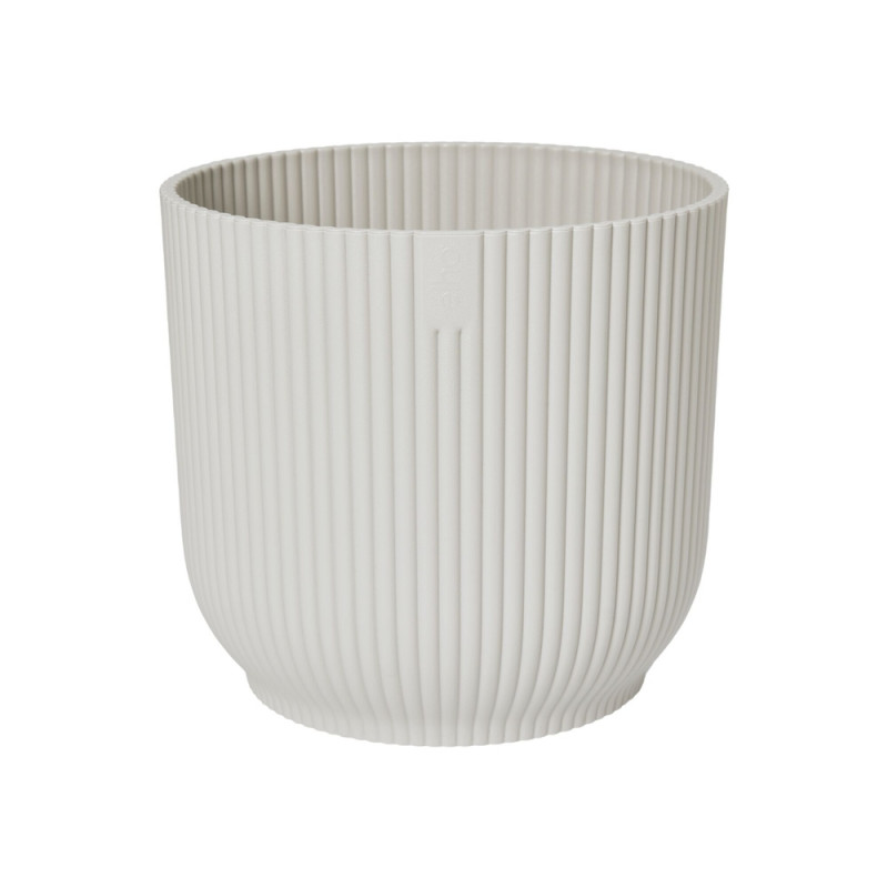 Cache-pot Vibes Fold, coloris blanc lin - D. 9cm