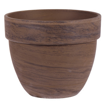 Pot : rond, basalte, 24x19cm