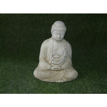 Bouddha assis : ton vieille pierre, h.30cm