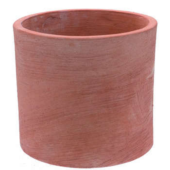 Pot cylindrique moderne terre-cuite - Ø37 cm