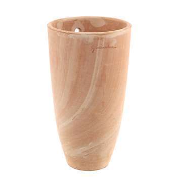 Applique vase terre cuite rosée 17x31