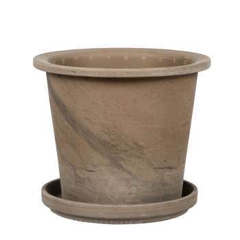 Pot Vento 25 + soucoupe 22 Basalt