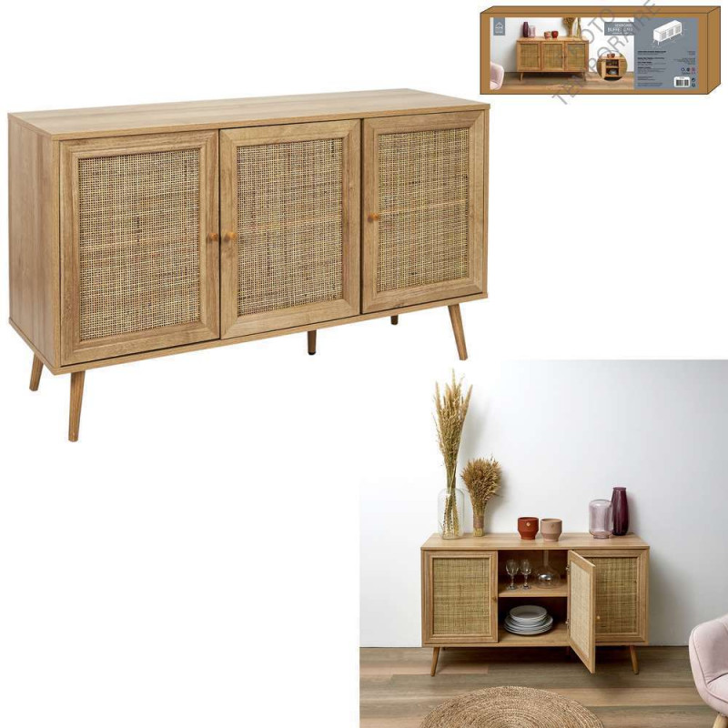 Buffet Bali avec 3 portes - L115xl39xH70cm