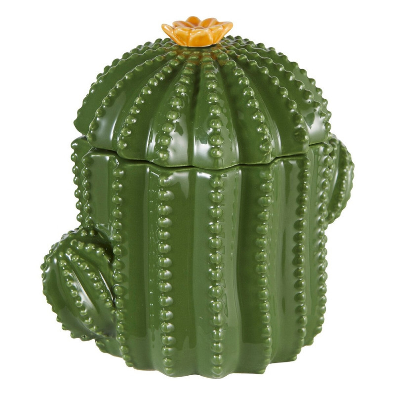 Boîte cactus pour déco en céramique 'Yucatan' - H.