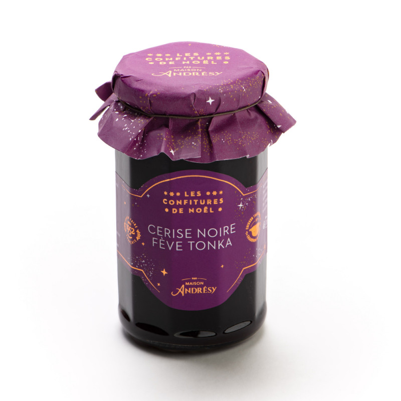 Confiture de cerise noire et fève tonka - 270g
