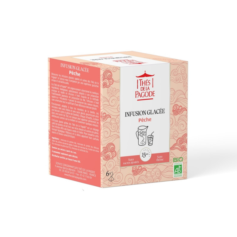 Infusion glacée bio à la pêche - 6 sachets