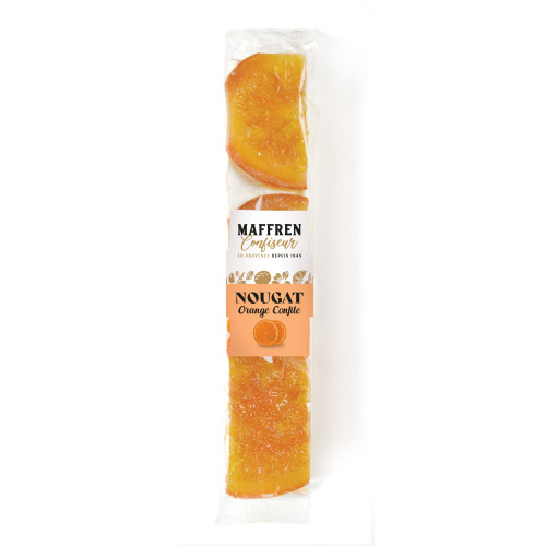 Nougat, orange confite : barre 100g