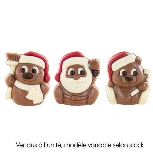 Figurine personnage de Noël en chocolat au lait -