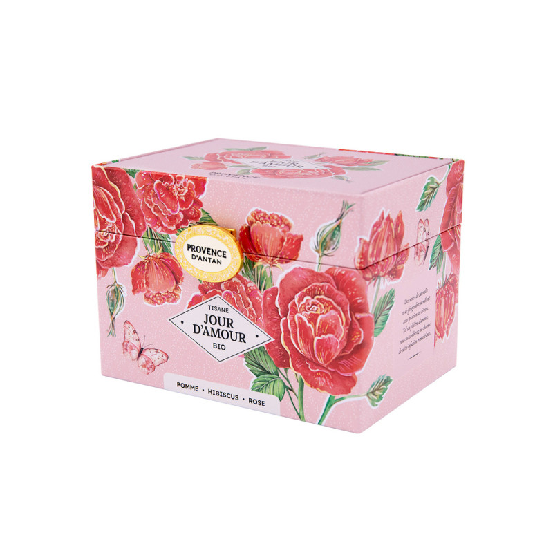 Coffret tisane bio 'Jour d'amour' - 20 sachets