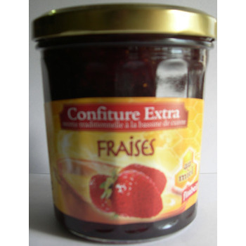 Confiture au miel, le pot de 375g - Fraises