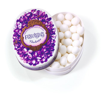 Boîte de bonbons à l'anis violette : 50g