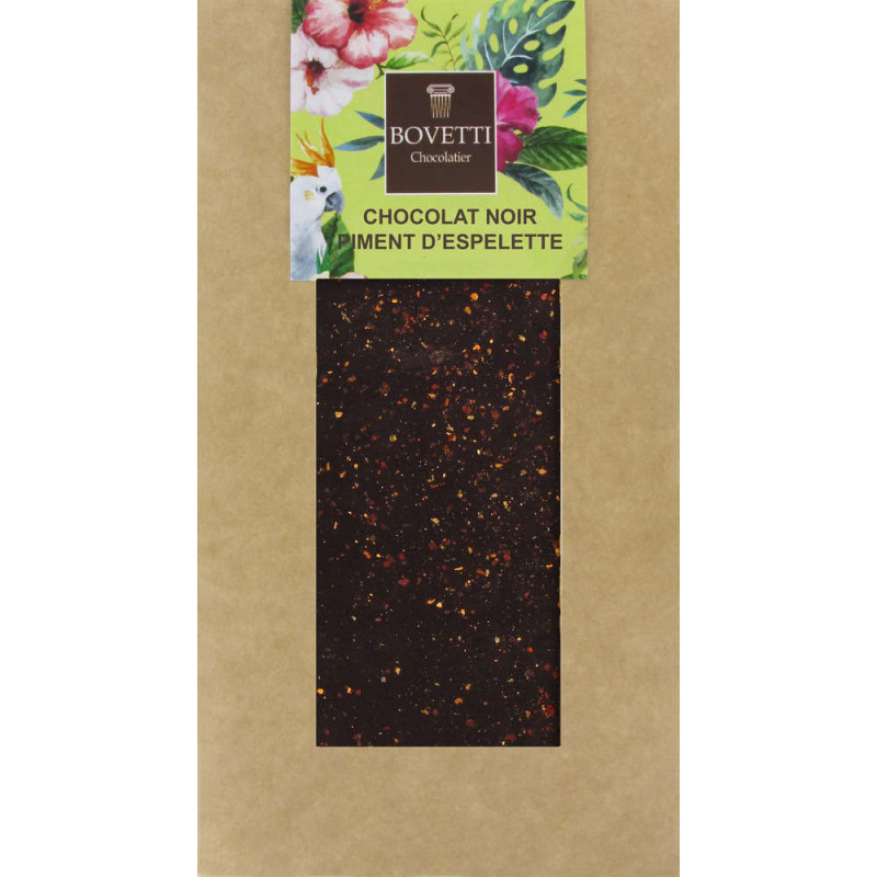 Tablette chocolat noir piment d espelette 100g