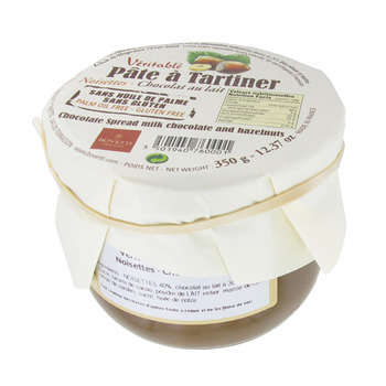 Pate tartiner nois chocolat lait noisettes 350g