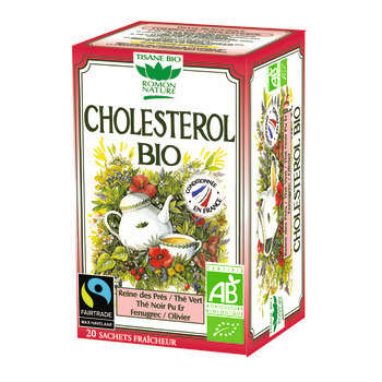 Boîte de tisane bio, contre le mauvais cholestérol