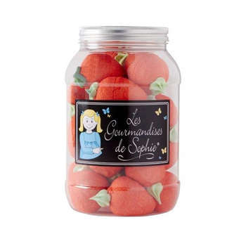 Guimauves Fraise, goût fraise : Bocal 450g