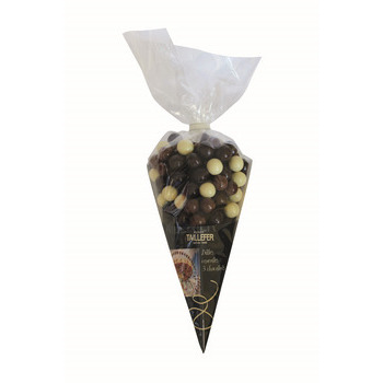 Billes de céréales enrobées au trois chocolats, le