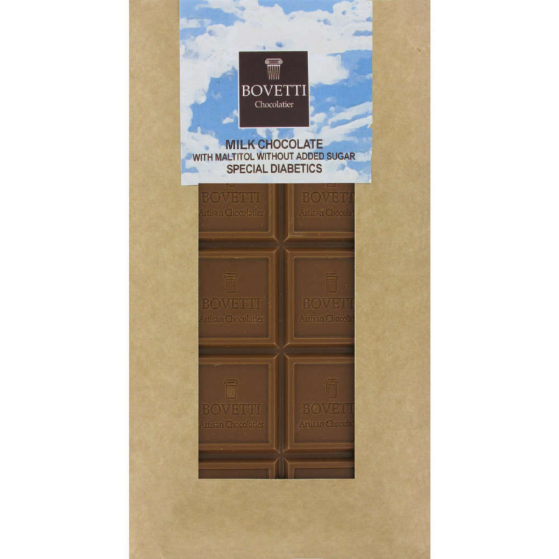 Tablette : chocolat au lait, maltitol, 100g