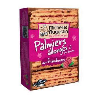 Palmiers allongés pur beurre, framboise (120g)