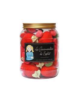 Bocal 1.5L Trio de fraises 490g