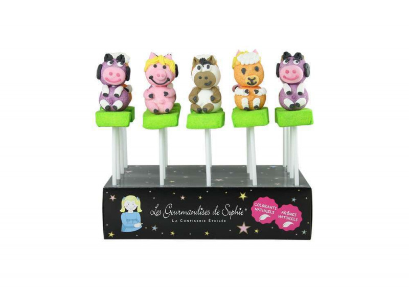 Brochette guimauve animaux - 35g