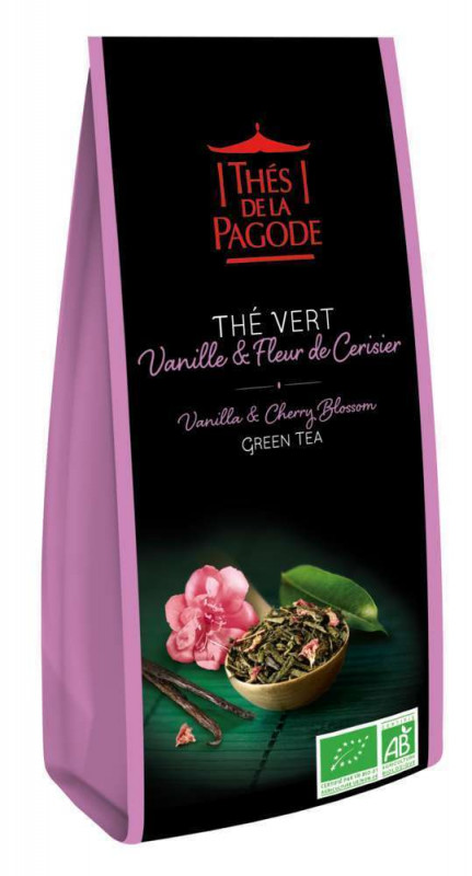 Thé vert vanille & fleur de cerisier