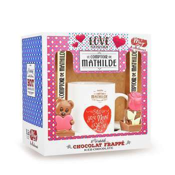 Coffret 2 cuillères chocolat LOVE avec mug