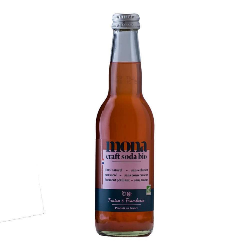 Craft Soda bio, fraise et framboise - 33cl