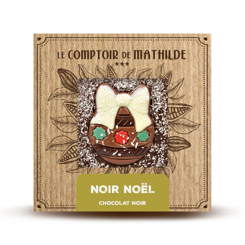 Tablette chocolat noir noël 80g