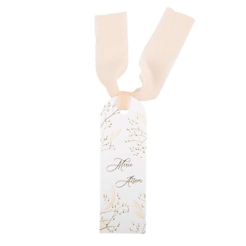 Marque-Page Merci Astem Fleurs des Champs - 15x5cm