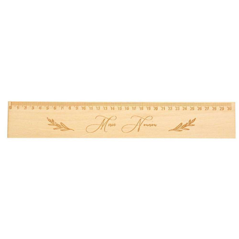 Règle Merci Nounou en Bois - 31x5cm