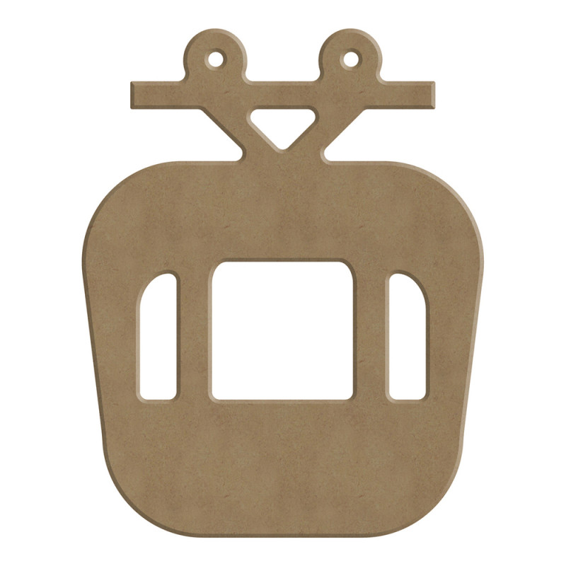 Décor noël en bois à customiser : télécabine