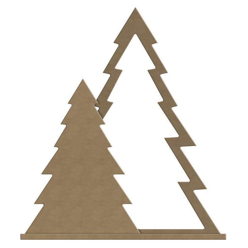 Décor noël en bois à customiser : sapins