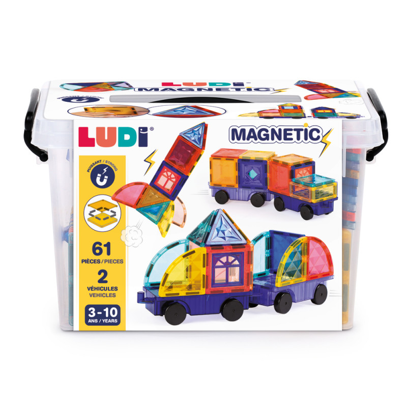 Jeu de contruction magnétique - 63 pièces