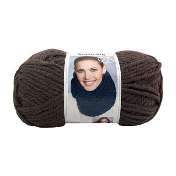 Pelote laine : marron, 200g, 120m