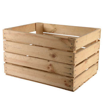Caisse à pommes en bois utilisé coloris naturel -