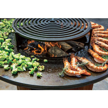 Grille de cuisson pour brasero 85 noire en acier -